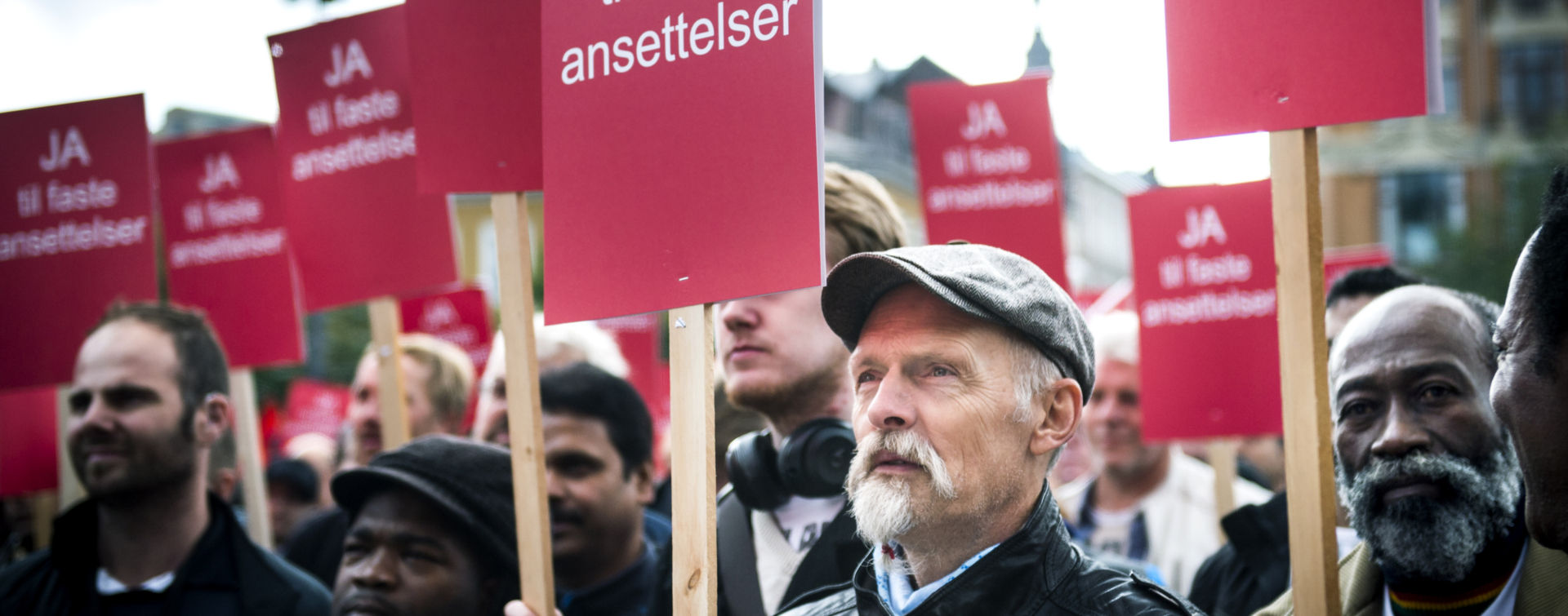 NEI TIL MER USIKKERHET: Om en uke er det klart for ny politisk streik. Bildet er fra markeringen som ble holdt i september, også den mot endringene i arbeidsmiljøloven. 