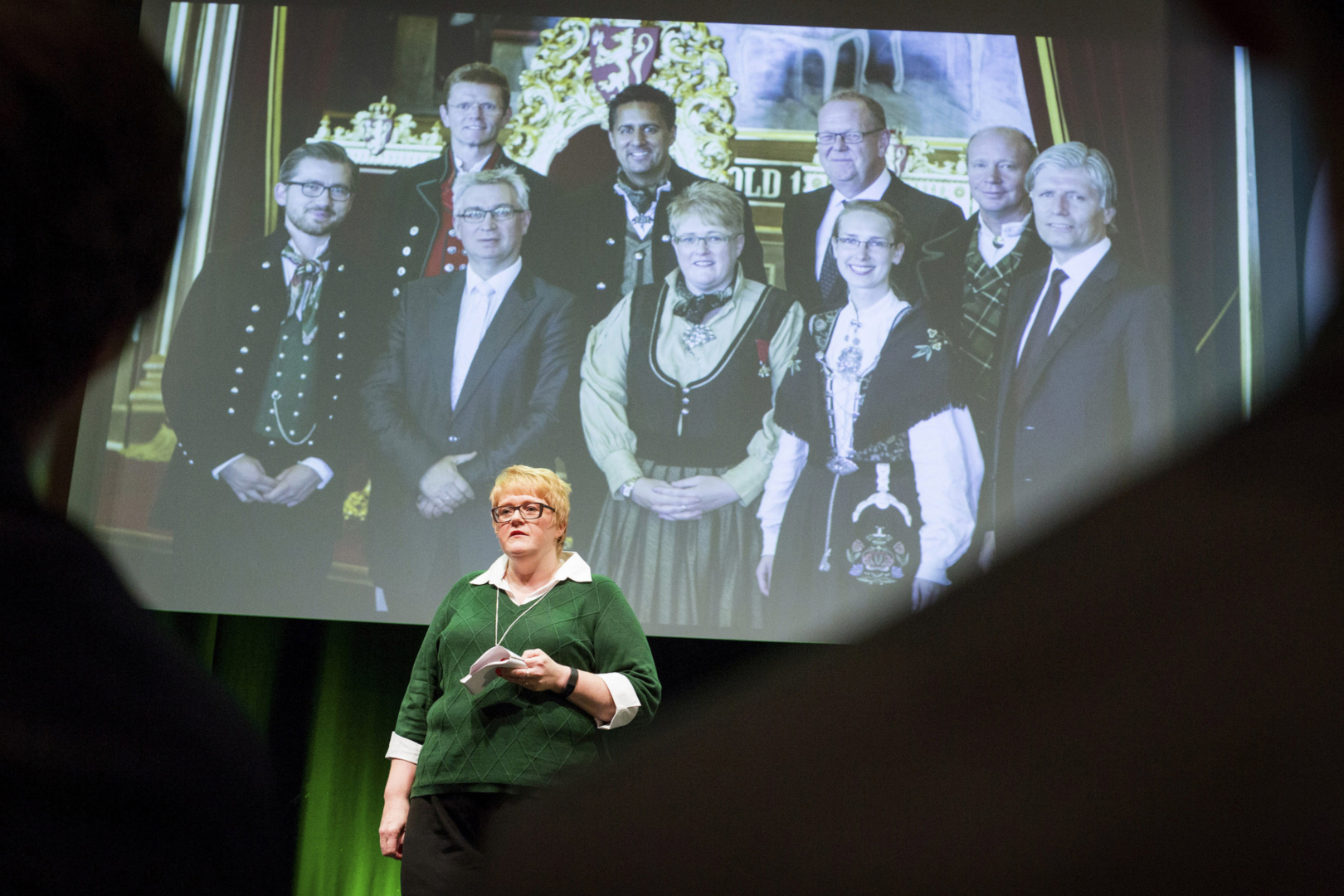 KULTURBÆRERE: Forsvarets musikk er viktige kulturbærere og grunnstammen i den norske korpsbevegelsen. Dem legger vi ikke ned, sier Venstre-leder Trine Skei Grande. Bildet er fra Venstres landsmøte 2016.