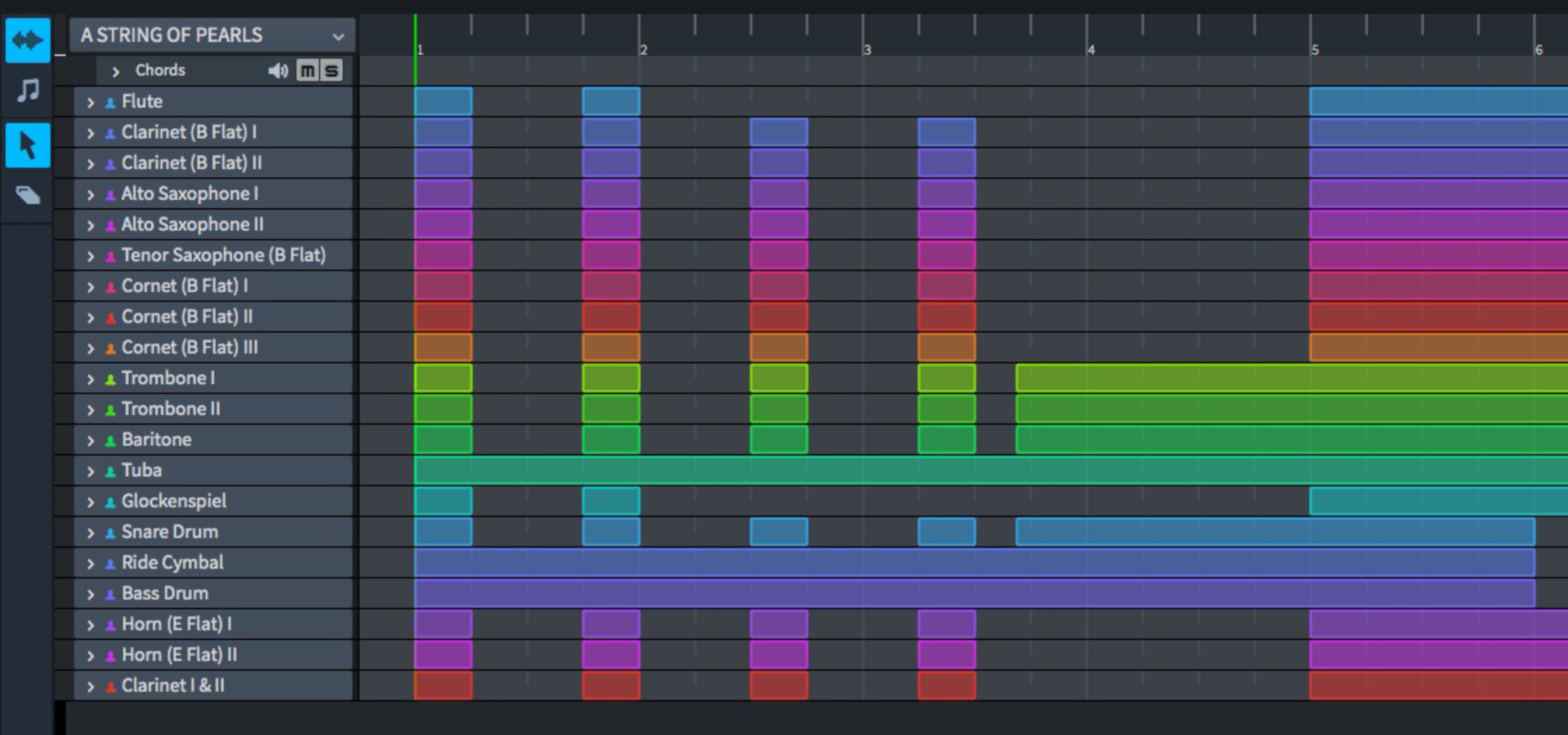 MIDI: Selv om denne delen av programmet ikke helt har oppfylt sine lovnader, så ser i hvert fall MIDI-skjermbildet slik ut. 