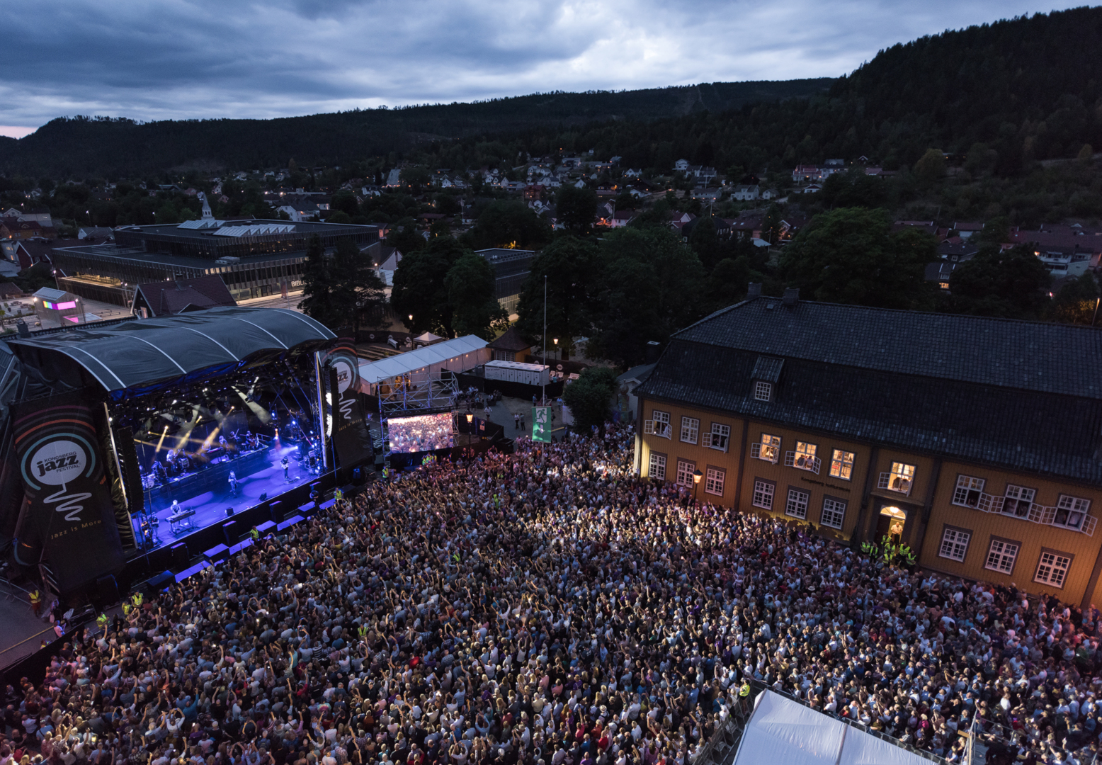 Stort trekkplaster: Kongsberg Jazzfestival slo alle publikumsrekorder i år. Et av trekkplastrene var konserten med A-ha.