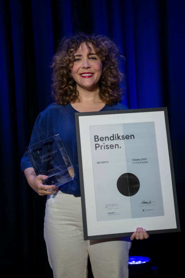 GJEV PRIS: Emilie Nicolas fikk artistenes egen pris – Bendiksenprisen.