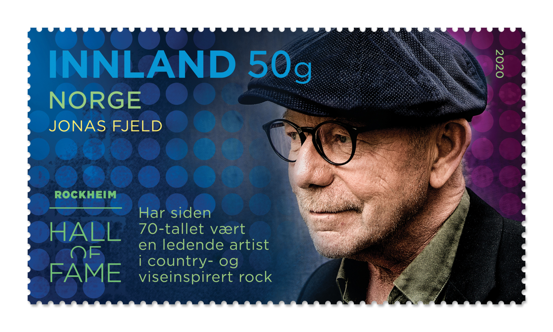 HEDRES: I år kan du få Jonas Fjeld i posten, i form av et frimerke.