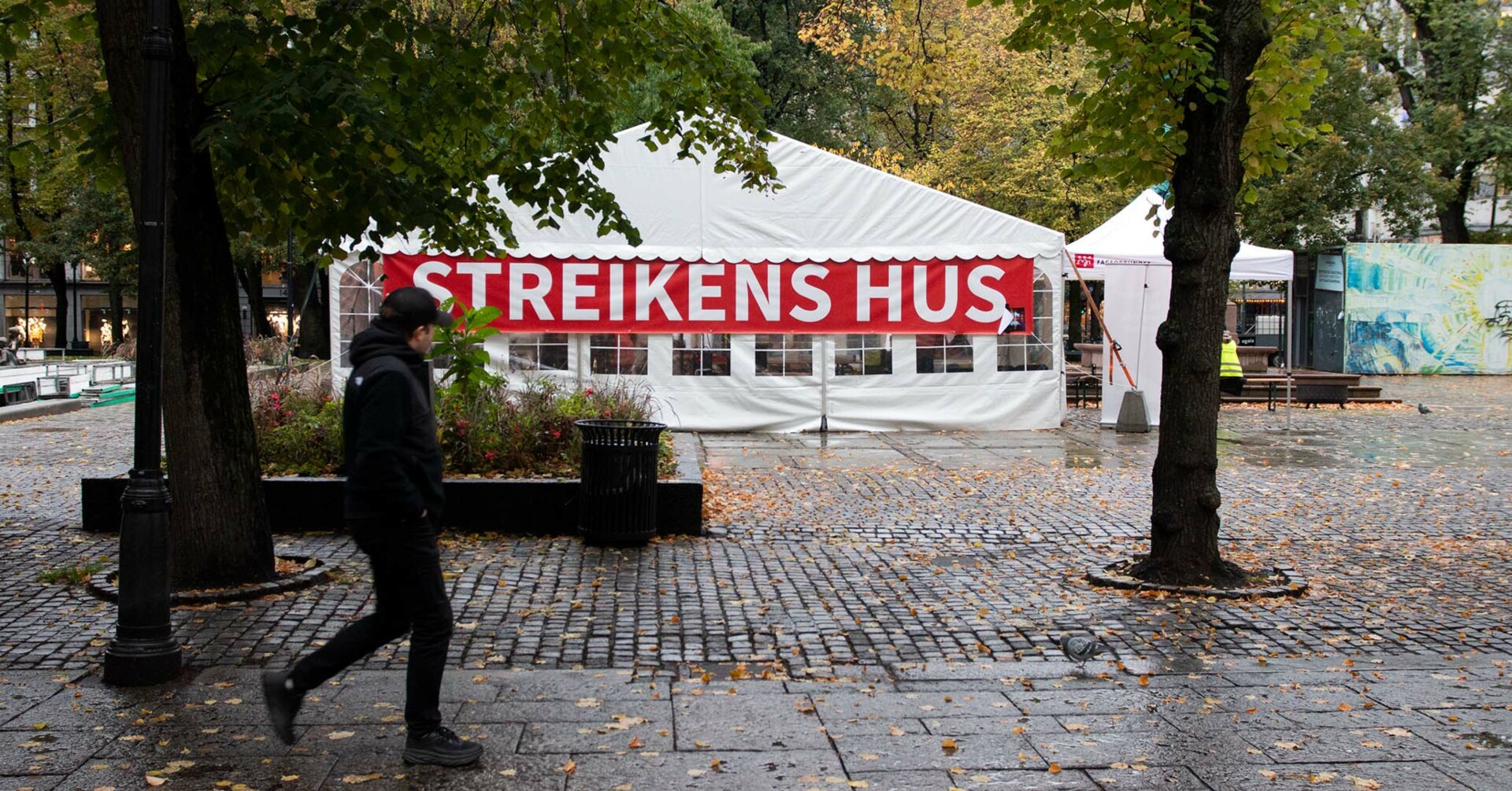 «Streikens hus» ble satt opp i Spikersuppa under kulturstreiken.