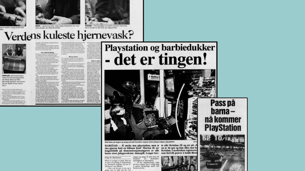 Avisutklipp fra Playstation-lansering i 1995