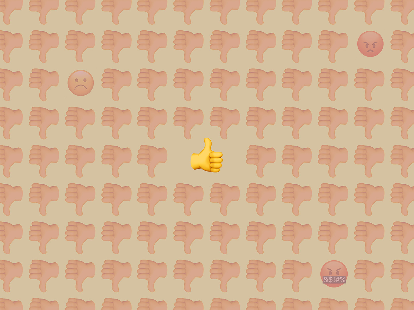 Emojis opp og ned