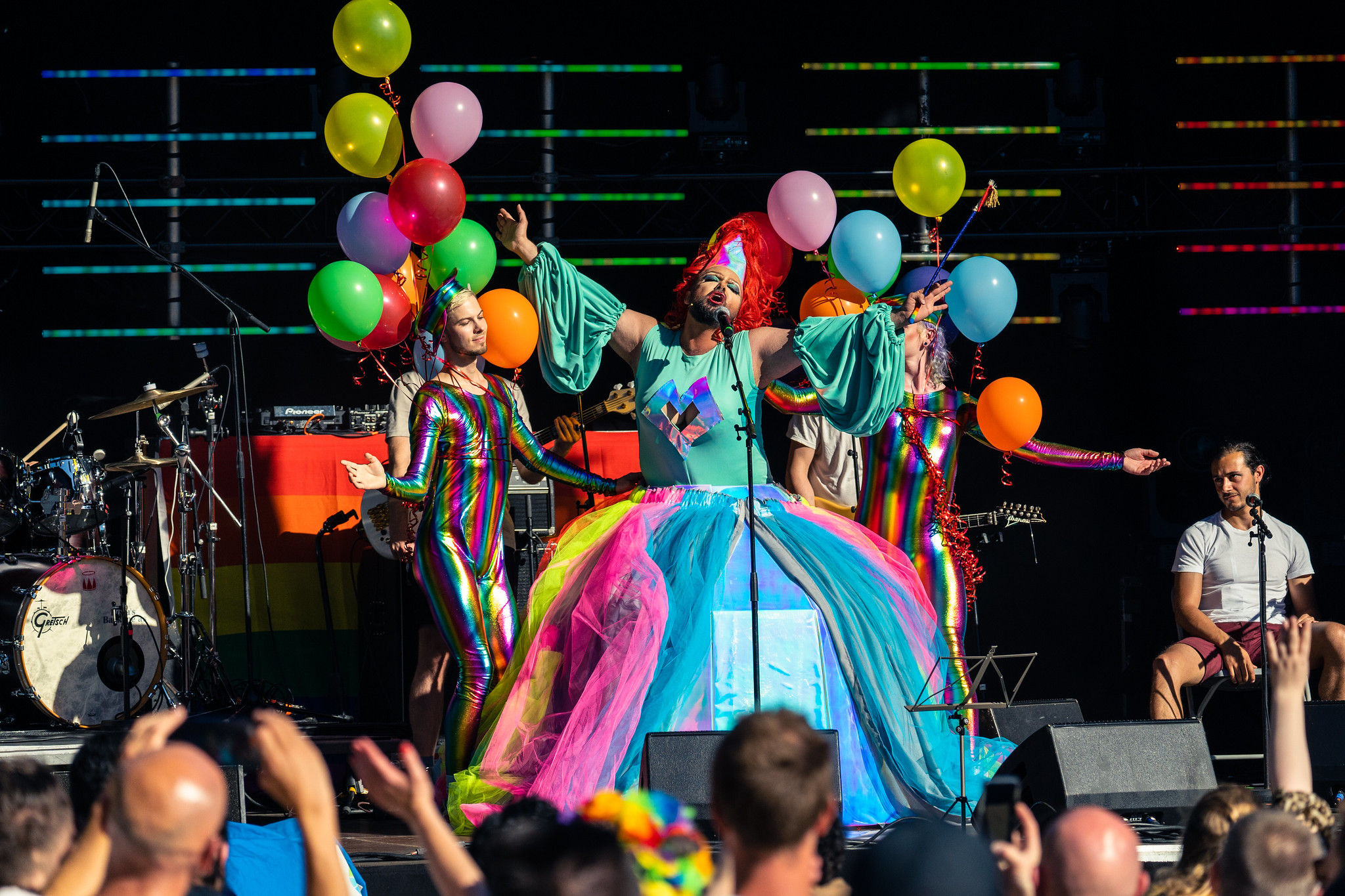 Fra arrangementet i Pride Park i 2021, her ved Frida Marida. 