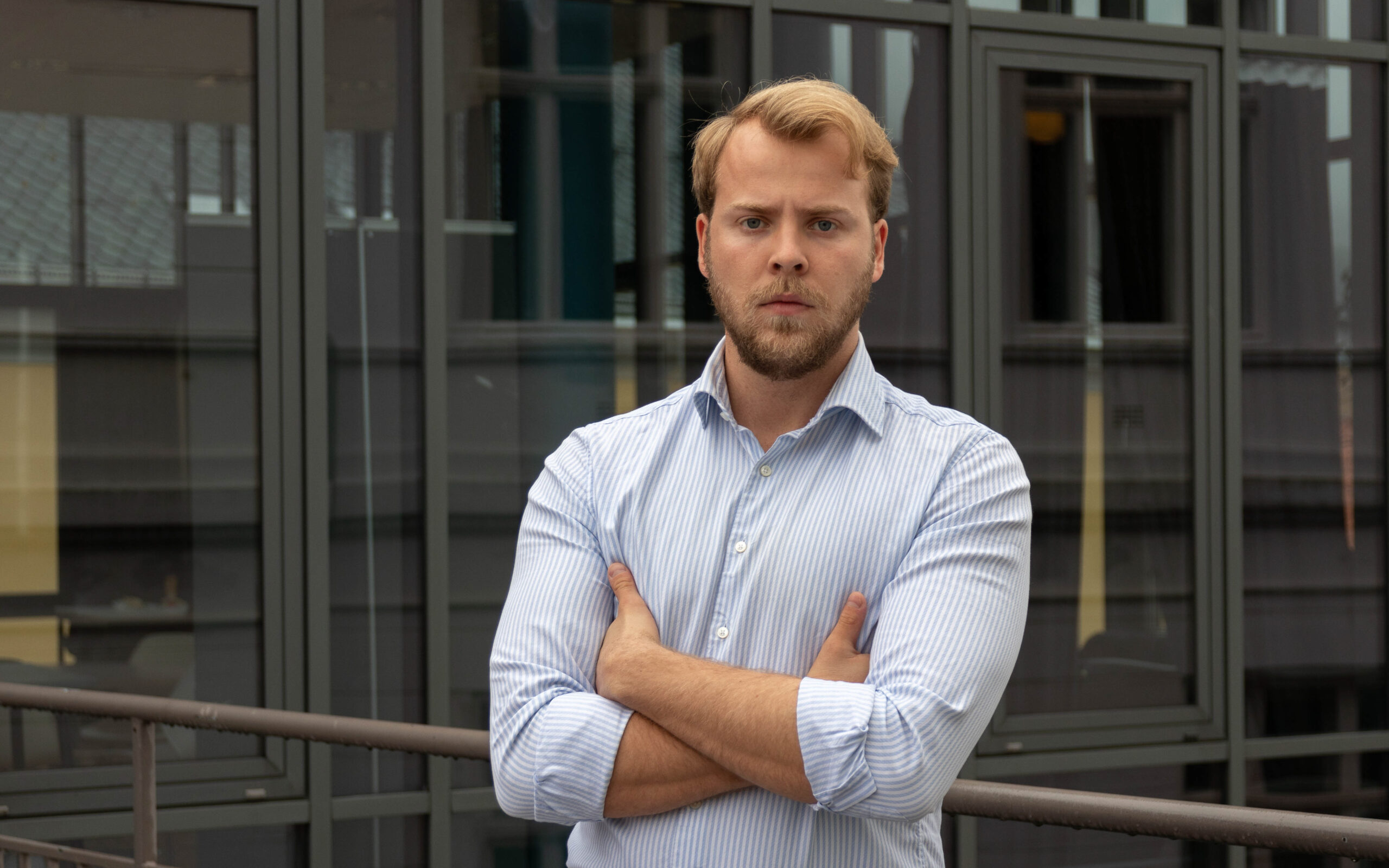 Aksel Haukom er leder av studentparlamentet ved UiB. 