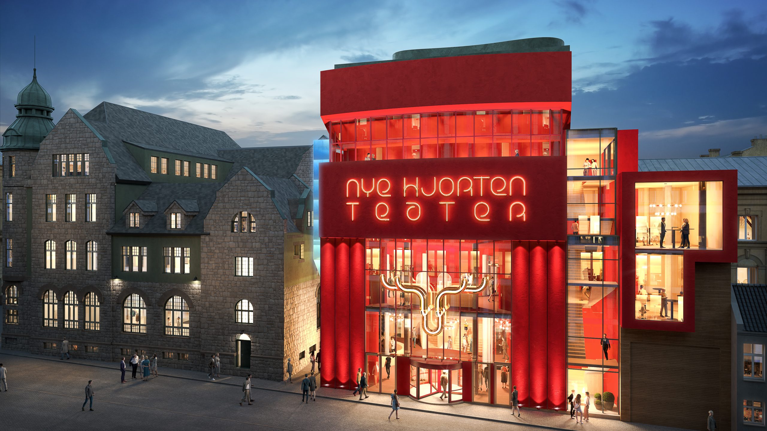Det planlagte Nye Hjorten Teater i Trondheim
