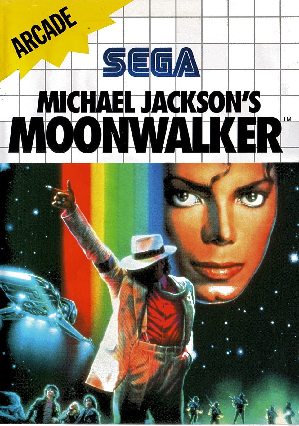 Coveret til Michael Jacksons Moonwalker på Sega