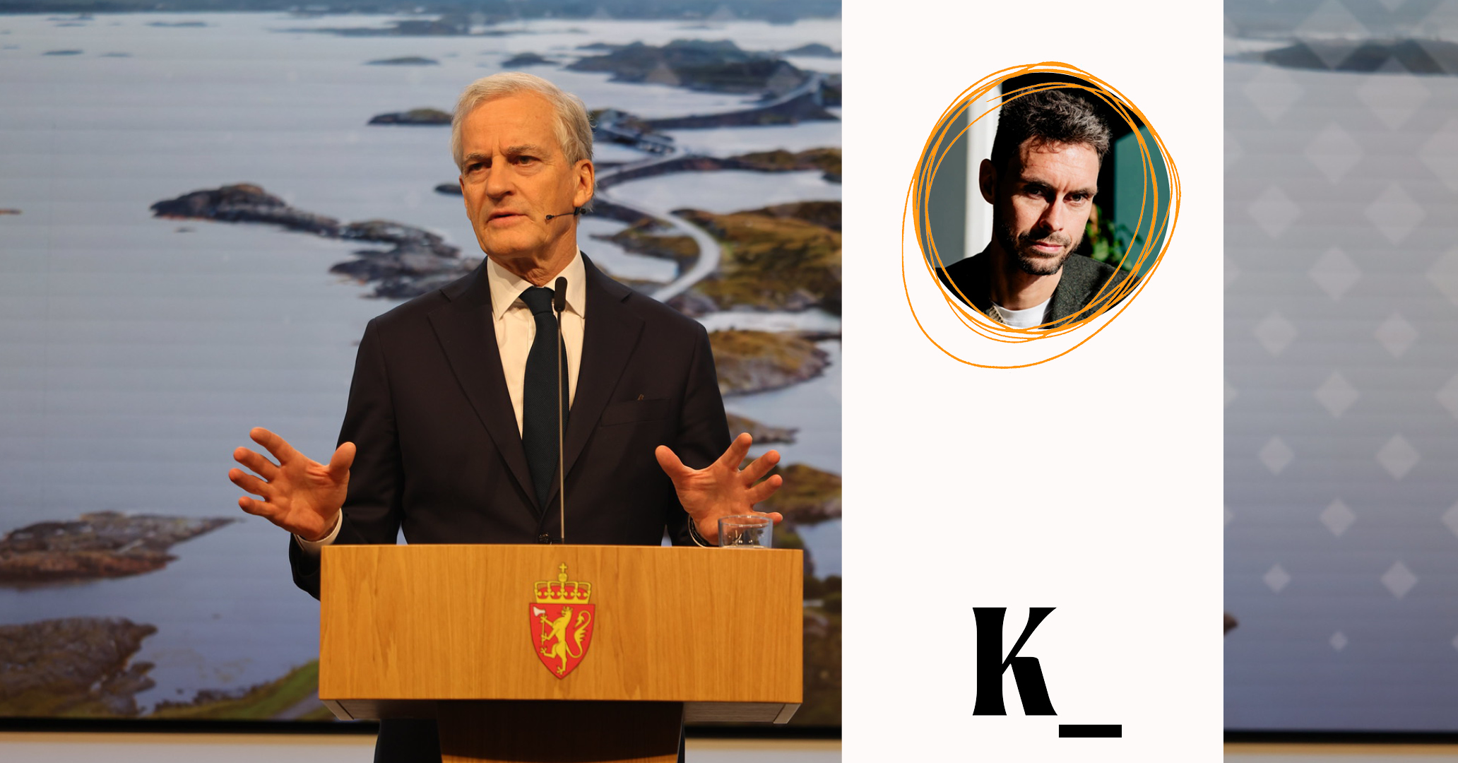 Statsminister Jonas Gahr Støre under presentasjonen av Plan for Norge